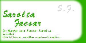 sarolta facsar business card